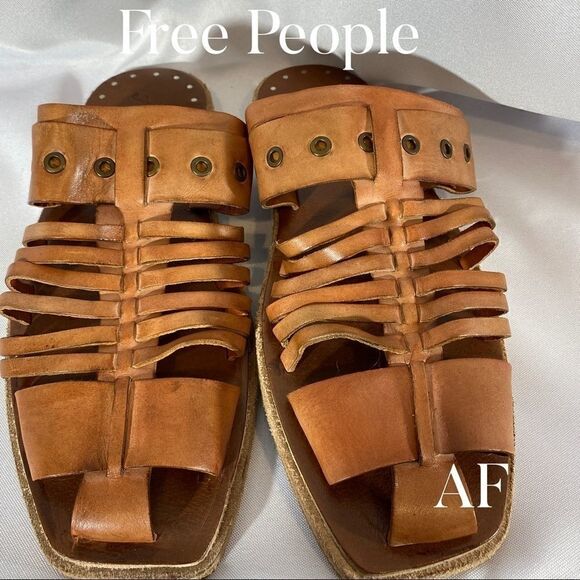 FREE PEOPLE ANGLER FLATS BROWN NEW - Picture 4 of 6